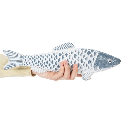 Holzfisch Dekorationsobjekt aus Holzmehl, 35cm, für Innenbereich | Floristik21.de