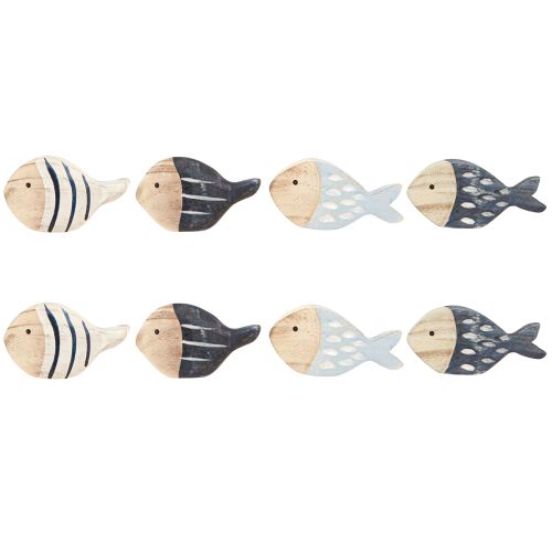 Artikel Holzfische Maritime Tischdeko Sommer Flair 8-9cm 8 Stück