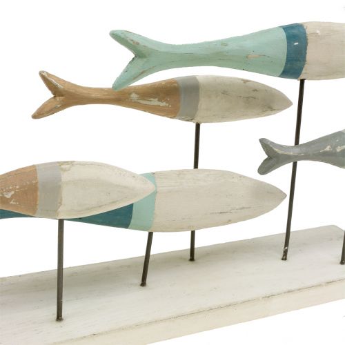 Holzfische auf Standfuß 34cm x 16cm x 7,5cm