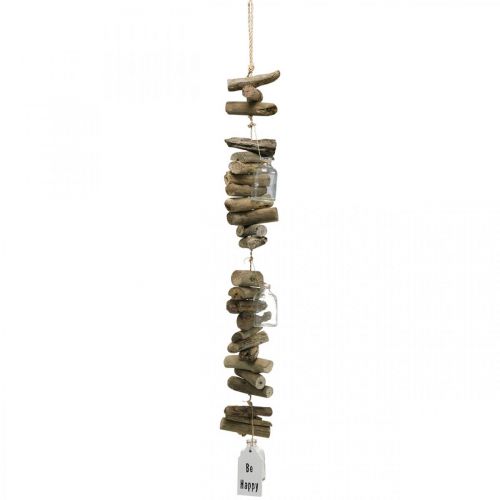 Floristik21 Deko Girlande Treibholz mit Gläsern Maritime Wanddeko 70cm