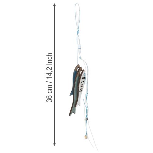 Holzhänger Fische Blau 36cm 4St | Floristik21.de