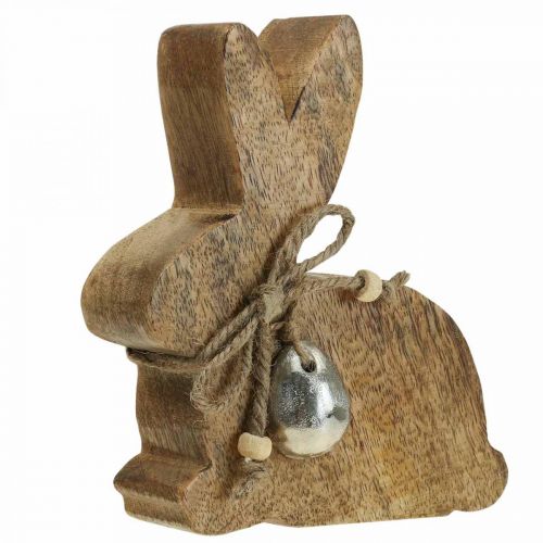 Floristik21 Holzhasen Deko Tischdeko Ostern Mangoholz 13×4×15cm