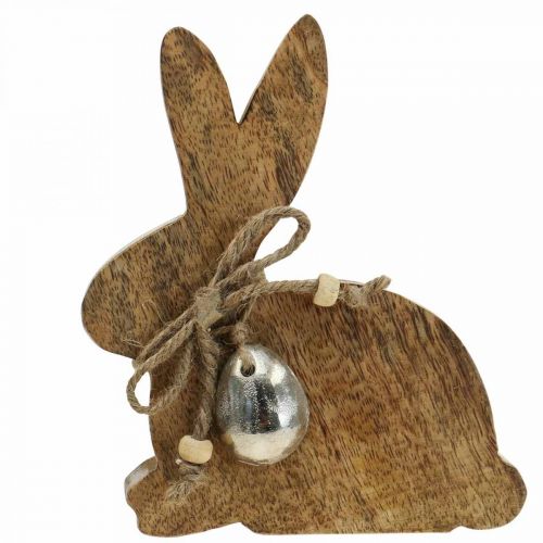 Floristik21 Holzhasen Deko Tischdeko Ostern Mangoholz 13×4×15cm