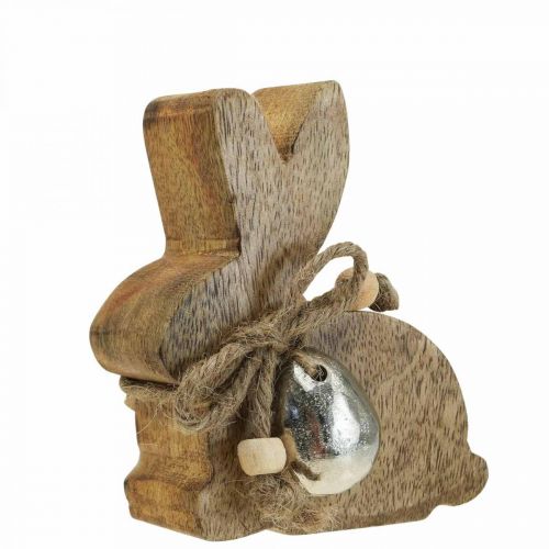 Floristik21 Holzhasen Deko Tischdeko Ostern Mangoholz 8,5×4×10cm