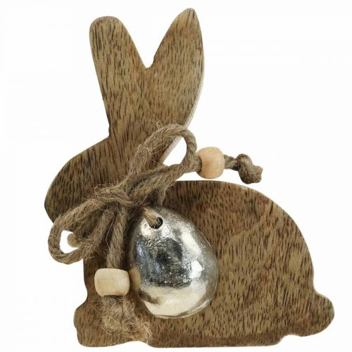 Floristik21 Holzhasen Deko Tischdeko Ostern Mangoholz 8,5×4×10cm