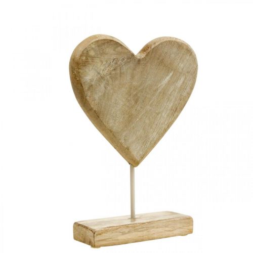 Floristik21 Holzherz Herz Deko Holz Metall Natur Landhausstil 20x6x28cm