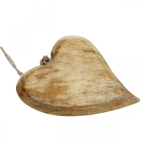 Floristik21 Holzherz, Herz zum Aufhängen, Herz aus Mangoholz 16×20cm