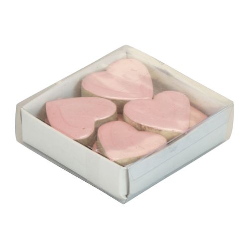 Artikel Holzherzen Deko Herzen Hellrosa Glanz Tischdeko 4,5cm 8 St