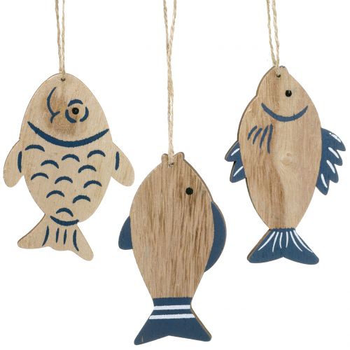 Holzhänger Sortiment Fische 9,5cm – 10cm 6St