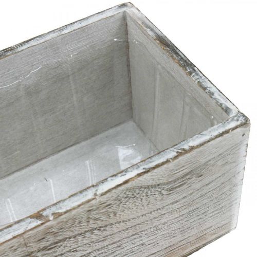 Pflanzkasten, Deko-Kiste, Übertopf, Holzgefäß L25cm