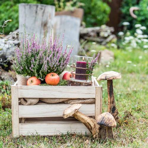 Holzkiste Natur Braun 43,5cm/37,7cm/31,8cm 3er-Set