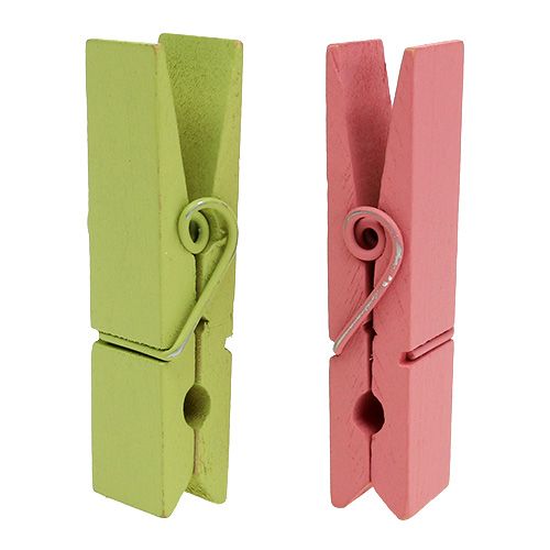 Floristik21 Holzklammern bunt 7,2cm 48 St