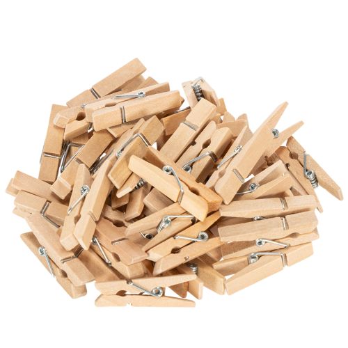 Floristik21 Holzklammer Mini Wäscheklammer Deko Klammer 3,5cm 50 St