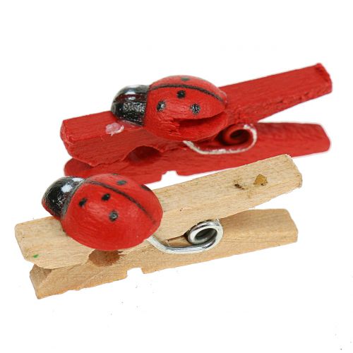 Deko-Holzklammern Marienkäfer 2,5cm 180 St