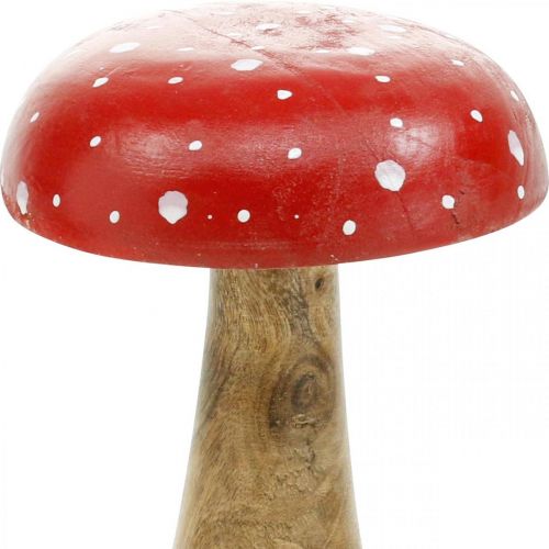 Fliegenpilz Holz Dekopilz Herbst Ø12cm H19cm