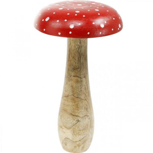 Floristik21 Fliegenpilz Holz groß Herbstdeko Pilz Ø14cm H24cm