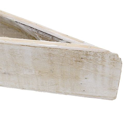Artikel Holzschale zum Bepflanzen Weiß 59cm x 10cm