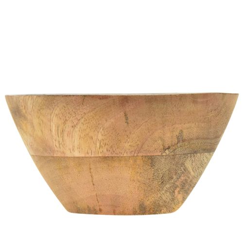 Floristik21 Holzschale Mangoholz Motiv Zitronen Oliven Ø13,5cm H7cm