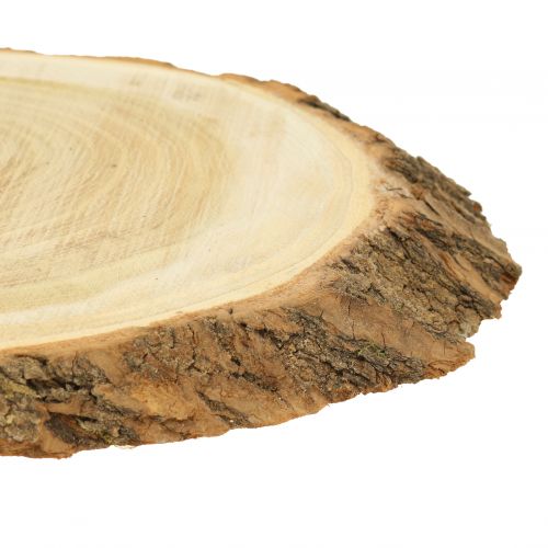 Artikel Holzscheiben oval Natur 20cm - 23cm 3St