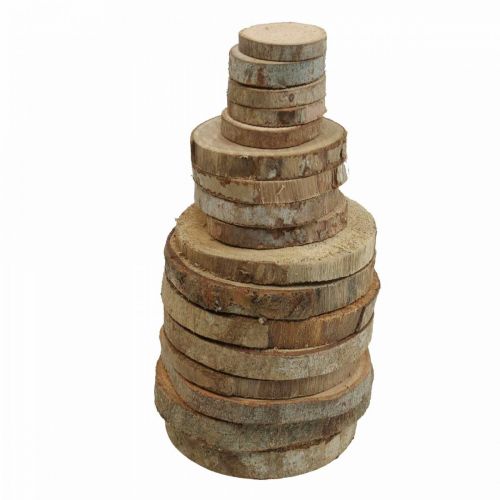 Floristik21 Holzscheiben 3,5cm - 9cm Natur 300g