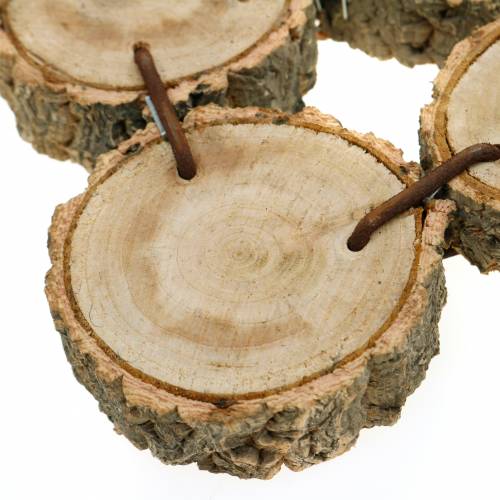 Dekotablett aus Holzscheiben Natur 37×22,5cm