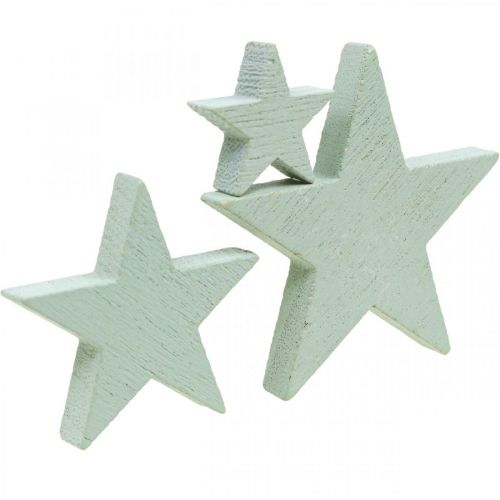 Artikel Holzsterne Deko Streudeko Weihnachten Mint 3/5/7cm 29 St