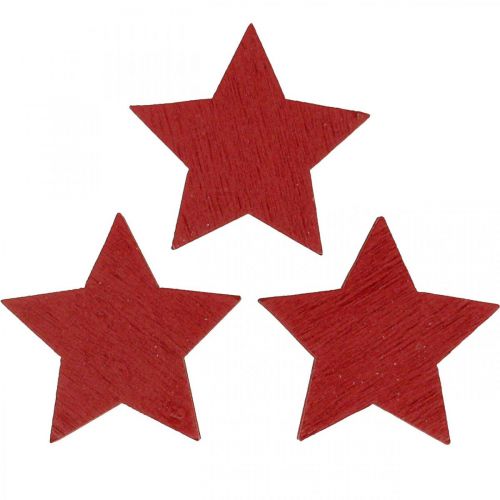 Floristik21 Holzsterne Rot Streudeko Weihnachten Sterne 3cm 72 St