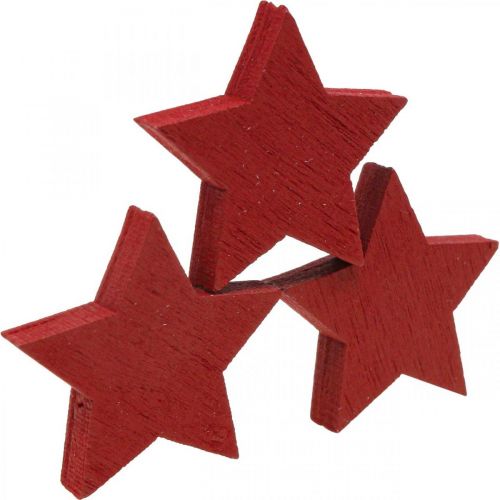 Floristik21 Holzsterne Rot Streudeko Weihnachten Sterne 3cm 72 St