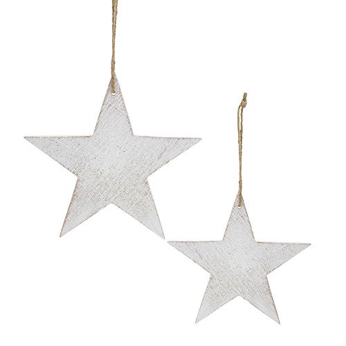 Sternenhänger Weihnachtsdeko Sterne rustika Dekohänger mit 3 Sternen aus Holz