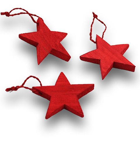 Holzsterne Zum Hangen 8cm Rot 6st Grosshandel Und Lagerverkauf