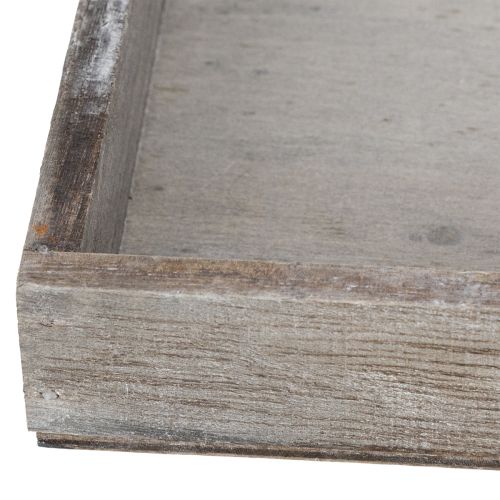 Artikel Holztablett rechteckig grau 30 x 15 cm – 4er-Set für Dekoration und Servieren