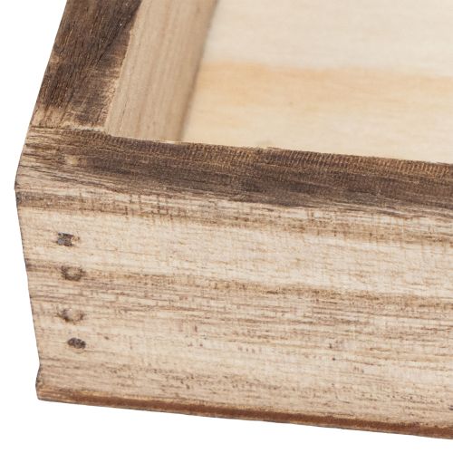 Artikel Holztablett rechteckig 30cm 4er-Set vielseitig robust für Dekoration und Ordnung