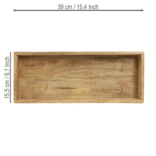 Artikel Holztablett Rechteckig Deko Tablett Holz 39×15,5×4,5cm 2St