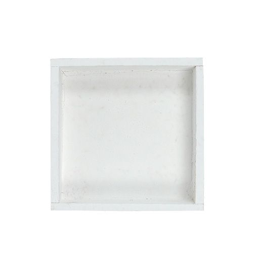 Artikel Holztablett Weiß Tablett quadratisch 14cm × 14cm × 3cm 5St