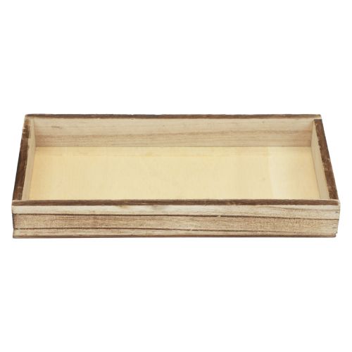Holztablett geflammt Deko Tablett Tischdeko rustikal 30×15×3cm