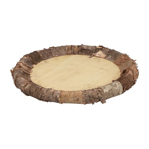 Floristik21 Holzteller Deko Tablett Holz Rustikale Deko Natur Ø27cm