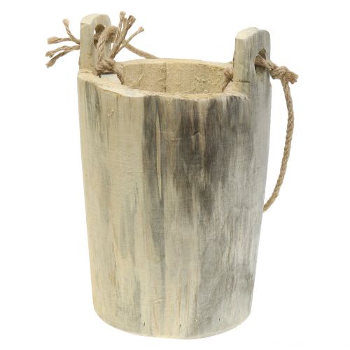 Floristik21 Holztopf zum Hängen Natur 2St