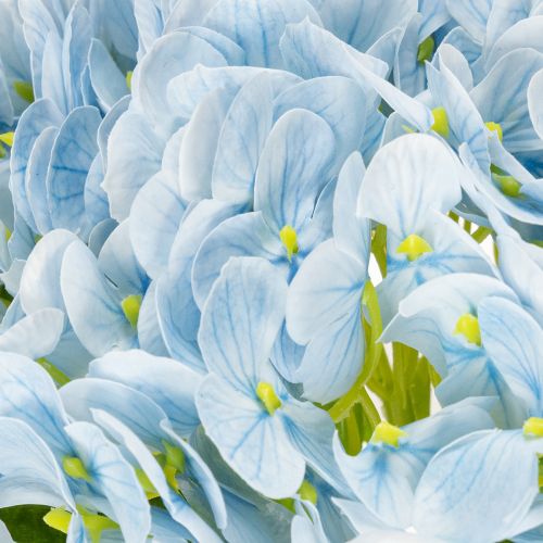 Artikel Kunstblume Hortensie Blau 34cm naturgetreu 3er Set für Dekoration