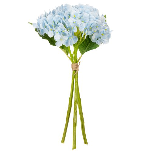 Artikel Kunstblume Hortensie Blau 34cm naturgetreu 3er Set für Dekoration