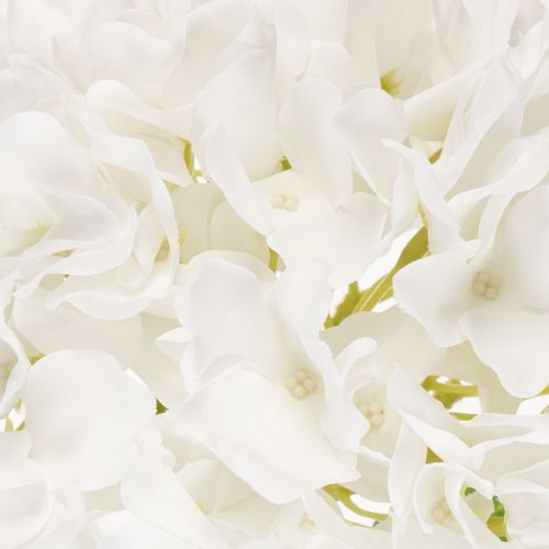 Kunstblume Hortensie mit Drahtkern 48cm Weiß | Floristik21.de