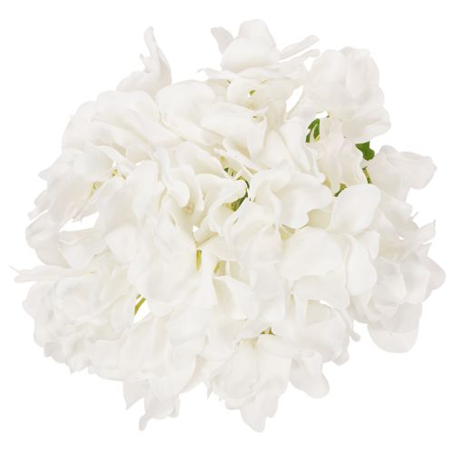 Kunstblume Hortensie mit Drahtkern 48cm Weiß | Floristik21.de