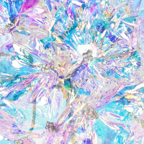 Künstlicher Blütenzweig Hortensie Kunststoff irisierende Farben 36cm 2St | Floristik21.de