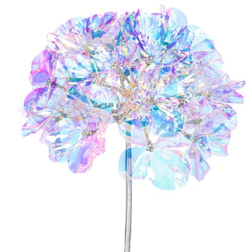 Künstlicher Blütenzweig Hortensie Kunststoff irisierende Farben 36cm 2St | Floristik21.de