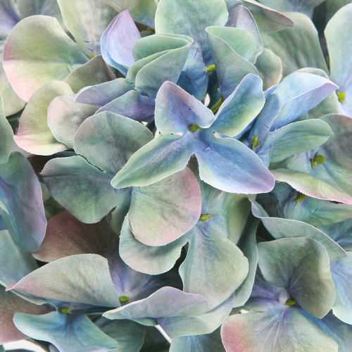 Artikel Hortensie künstlich Blau Violett Ø18cm L69cm 2St - Elegante Deko für Floristen