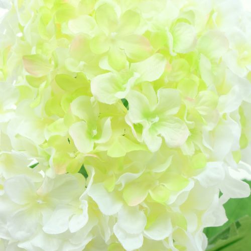 Floristik21 Hortensie Weiß künstlich 80cm