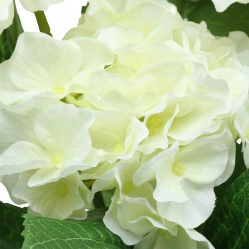 Artikel Hortensie künstlich Weiß Seidenblumen Strauß Sommerdeko 42cm