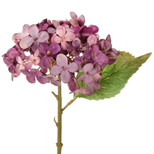 Hortensien künstlich Lila Kunstblumen Hydrangea 34cm - Elegante Deko-Neuheit