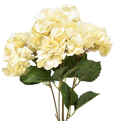 Hortensien Strauß Kunstblumen Gelb 5 Blüten 48cm