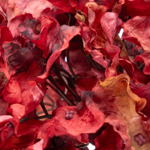 Künstliche Hortensie Blütenzweig 74cm Rot Kunstseide | Floristik21.de