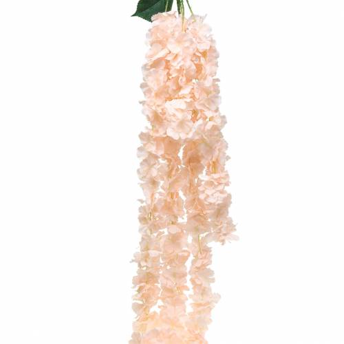 Floristik21 Deko-Blütengirlande künstlich Apricot 135cm 5-strängig